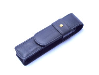 Oversize Pelikan Black Thick Genuine Leather High Quality Pen Pouch Case Sleeve for 1 or 2 Pens