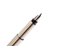 Original NOS 2006 PARKER VECTOR Flighter CT Made in UK Matt Brushed Stainless Steel Cartridge/Converter Fountain Pen F Fine Nib