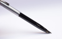 NOS New Old Stock 1970s Sheaffer 440 Imperial Black & Brushed Steel M Nib Fountain & Sheaffers Reminder "Clickable Clip" Ballpoint Pen in Box & Papers With Converter