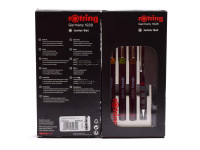 NOS Vintage Rotring Isograph Junior Set 3 Technical Pens 0.20mm, 0.30mm, 0.50mm + Tikky 0,5 Mechanical Pencil & Cartridges in Box