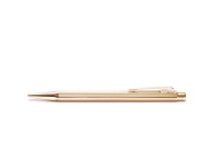 1990s Caran d'Ache ECRIDOR Hexagonal BARLEYCORN Pattern 23K Gold Plated Ballpoint Pen in Box