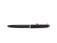 1960s MONTBLANC No.38 Black Resin & Gold Lever Mechanism 11th "Eleventh Finger" Ballpoint Pen w/ Refill