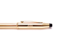 The Original Oversize 1990s CROSS Townsend Made in USA 23K Gold Plated Ballpoint Pen - Made for Philip Morris