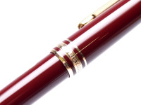 Vintage Montblanc Meisterstuck Masterpiece 164 Burgundy/Maroon Red & Gold Twist Ballpoint Pen