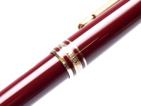 Vintage Montblanc Meisterstuck Masterpiece 164 Burgundy/Maroon Red & Gold Twist Ballpoint Pen
