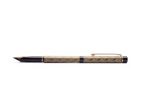 Sheaffer Targa 676s Slim 585 14K Gold M Medium Nib Guilloche Pattern Fountain Pen in Box