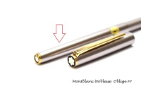 Vintage Steel Montblanc Noblesse Oblige Fountain Pen Body Barrel Part Spare Repair