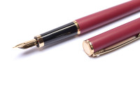 NOS 1990s Sheaffer Fashion II Model 263 Ladi's Maroon Burgundy Red Matte Finish with Gold Trim Fountain Pen Made in USA