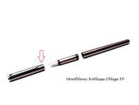 Vintage Steel Montblanc Noblesse Oblige Fountain & Rollerball Pen Body Barrel Part Spare Repair