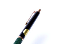 1960s Reform No.620 Germany High Quality Black & Green Special Push Button Ballpoint Pen
