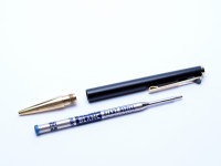 MONTBLANC No. 784 (780) Brushed Black & Gold Lever "Eleventh Finger" Ballpoint Pen