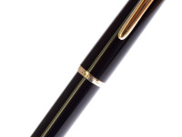 1960s MONTBLANC No.38 Black Resin & Gold Lever Mechanism 11th "Eleventh Finger" Ballpoint Pen w/ Refill
