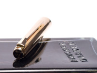 1960s Mint Pelikan M30 (30) Rolled Gold Fountain Pen Cap Replacement Part Full Unit With Clip, Crown Logo and Inner Sleeve Ring