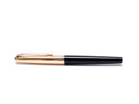 1960 Rare Pelikan MK30 (30) M30 Rolled Gold & Black Resin 14K D DEF "Dokumentieren" Nib Piston Fountain Pen 