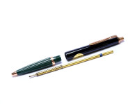 1960s Reform No.620 Germany High Quality Black & Green Special Push Button Ballpoint Pen