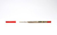 Rare 1990s Discontinued Univerzal "The Problem Solver" Montblanc Ballpoint Pen Giant Refill - Fits Most Pens From 1960s to Present ISO 12757 With Adapter Art. No. 16210 RED