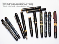 Deutsche Füllhalter Werke München NATIONAL Favorit No. 73 Fountain Pen Grey Shattered Marble Celluloid w/ 14K Super Flex B Broad Nib from the "Attic Find"