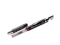 NOS New Rotring Tikky 3 in 1 Ballpoint Pen Pencil 0.5mm Lead Red & Black in Carton Box