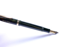 Faber Castell Osmia 884 F Tortoise Green Celluloid Fountain Pen