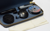1960s Complete PELIKAN Graphos G2 P1 Based Technical Drawing Drafting Pen Set - Rapidograph - In Leather Pouch