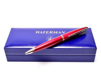 Waterman Carene/CARÈNE Matt Maroon Burgundy GARNET Red Palladium Plated Twist Ballpoint Pen in Box Made in France