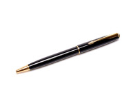 Vintage Parker Sonnet Black Lacquer & Gold Plated Trims Twist Mechanism Ballpoint Pen Made in France