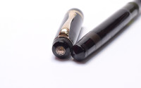 Stunning Original 1930s Obsidian Black Glass Like Celluloid KAWECO ELITE No. 187 F Super Flexible EF to 3B 14K Two Tone Nib Piston Fountain Pen from the "Attic Find"