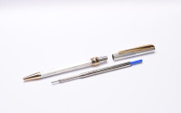Vintage 1990s Flagship Aurora Magellano 925 Solid Sterling Silver Made in Italy Ballpoint Pen in Box with New Refill