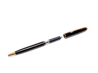 Vintage Parker Sonnet Black Lacquer & Gold Plated Trims Twist Mechanism Ballpoint Pen Made in France