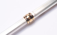 Vintage 1990s Flagship Aurora Magellano 925 Solid Sterling Silver Made in Italy Ballpoint Pen in Box with New Refill