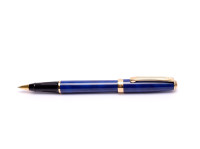 Vintage Sheaffer Prelude Marble Royal Blue Lacquer Rollerball Pen USA