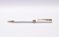 Vintage 1990s Flagship Aurora Magellano 925 Solid Sterling Silver Made in Italy Ballpoint Pen in Box with New Refill
