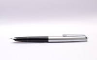 Montblanc Junior 622 &692 Matte Steel & Chrome Trim Cartridge / Converter Fountain & Ballpoint Pen Set In Box & Papers