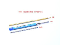 Ballpoint refill size standard comparison