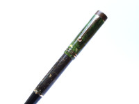 Parker Duofold Jade Green Lucky Curve Desk Pen Push Button Fountain Pen