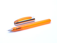 2003 Pelikan Pelikano P460 Orange Transparent & Steel A/L Nib Cartridge Fountain Pen