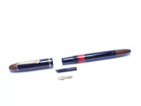 Rare Stunning 1950s ADLATUS 302 FS Hard Rubber Torpedo Shaped Made In Germany 14K Fine Steno Nib Piston Fountain Pen