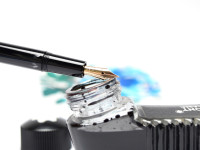 1960s MONTBLANC Monte Rosa Fully Flexible 14K Nib EF to BBB Precious Black Resin & Steel Cap Fountain Pen