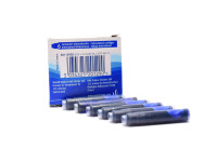 New WATERMAN Paris Standard International Format Made in France Serenity Florida Blue Small Mini Size Fountain Pen Ink Cartridges Refills - Pack of 6