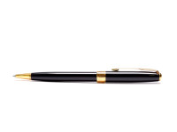 Parker Sonnet Black Lacquer & Gold Plated Trims Ballpoint Pen Made in France