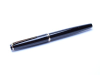 Large 1960s Black Resin MONTBLANC No.24 14K 585 Gold EF Nib Piston Fountain Pen