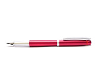 Beautiful New NOS 2000s Lady Rotring Freeway Rubin Red Aluminium Body Matte Satin Finish F Fine Nib Fountain Pen In Box