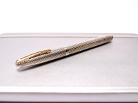 Rare Stunning 1960s Sheaffer Imperial Triumph Touchdown PFM Solid 925 Sterling Silver Fountain Pen 14K EF Flex Gold Nib