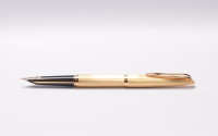 Stunning 1960 Waterman C/F (CF) Gold Plated "Plaque OR G" First Cartridge Filler 18K EF Gold Nib Fountain & Ballpoint Pen Set In Box with Original Converter