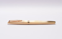 Stunning 1960 Waterman C/F (CF) Gold Plated "Plaque OR G" First Cartridge Filler 18K EF Gold Nib Fountain & Ballpoint Pen Set In Box with Original Converter