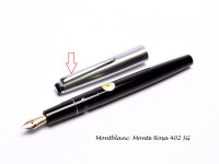 Vintage Black Resin Montblanc Monte Rosa 402 SG Fountain Pen Body Barrel & Piston Unit Part Spare Repair