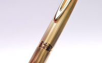 Stunning 1960 Waterman C/F (CF) Gold Plated "Plaque OR G" First Cartridge Filler 18K EF Gold Nib Fountain & Ballpoint Pen Set In Box with Original Converter