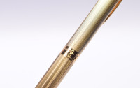 Stunning 1960 Waterman C/F (CF) Gold Plated "Plaque OR G" First Cartridge Filler 18K EF Gold Nib Fountain & Ballpoint Pen Set In Box with Original Converter
