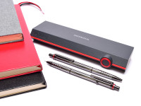 Rotring Esprit Double Push Anthracite Grey Ballpoint Pen & 0.5 mm Mechanical Pencil Set in Box