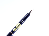 Reform 4383 & 605 Anthracite Grey Triangular Flexible 14K 585 Gold Nib Fountain & Ballpoint Pen Set